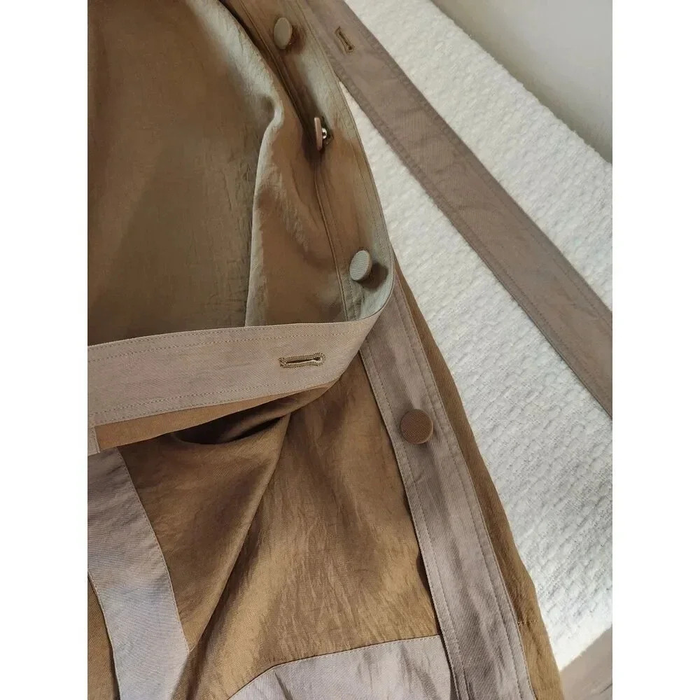 Rag + Bone Adrian Button-Detailed Crinkled-Twill Midi Dress In Sage Green - Picture 8 of 12